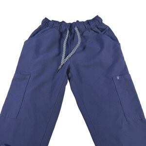 JAANUU Navy Blue Jogger Scrub Pants Cargo Pockets Drawstring Waist Women's‎ XS